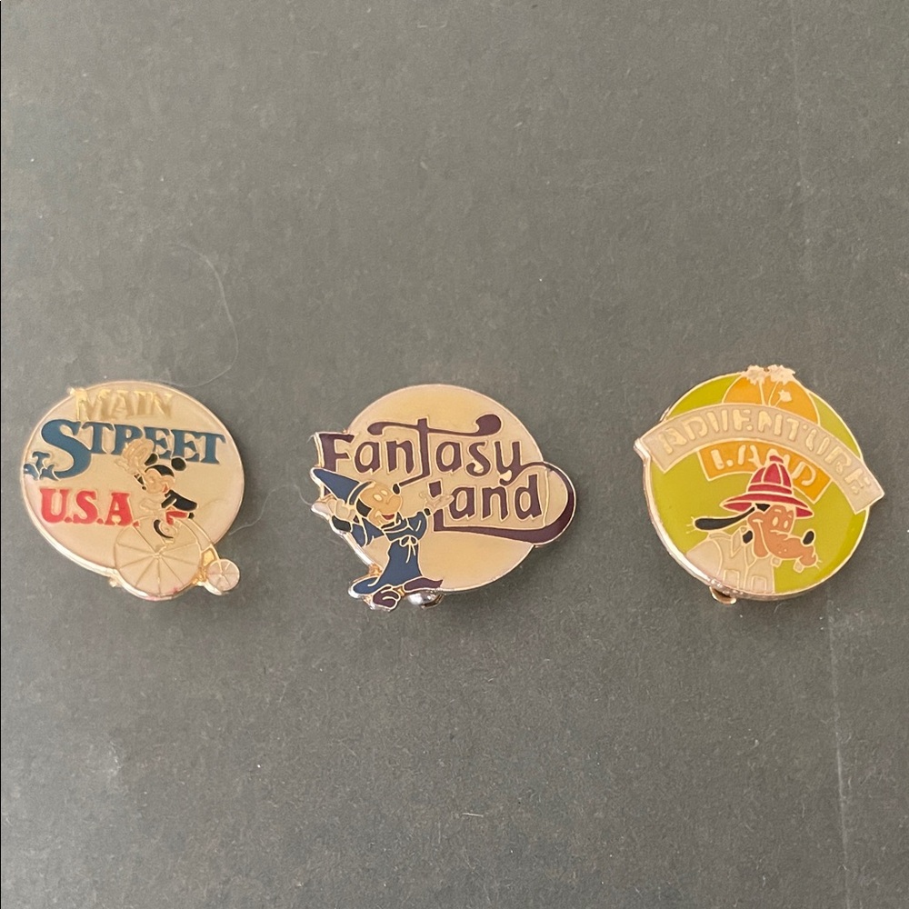 Disneyland Vintage 80’s-90’s Themed 3 Pins